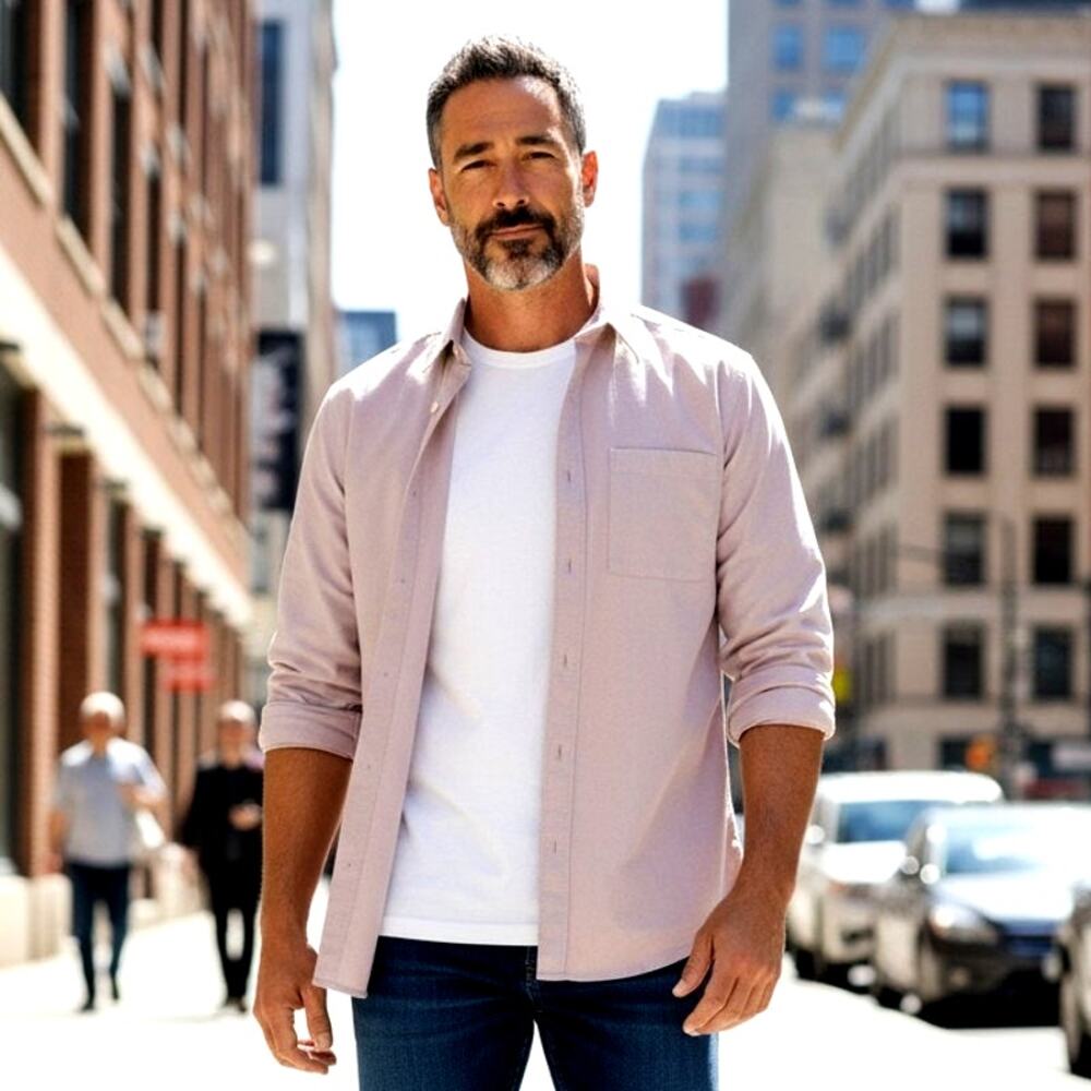 NEW LOOK Men's New w/Tags Light Lavender Long Sleeve Dress Shirt - Size: XS